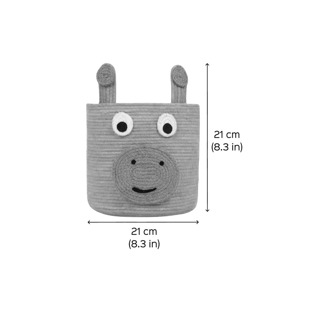 Handmade Coil Basketry Animal Theme Foldable Cotton Rope Basket for Kids