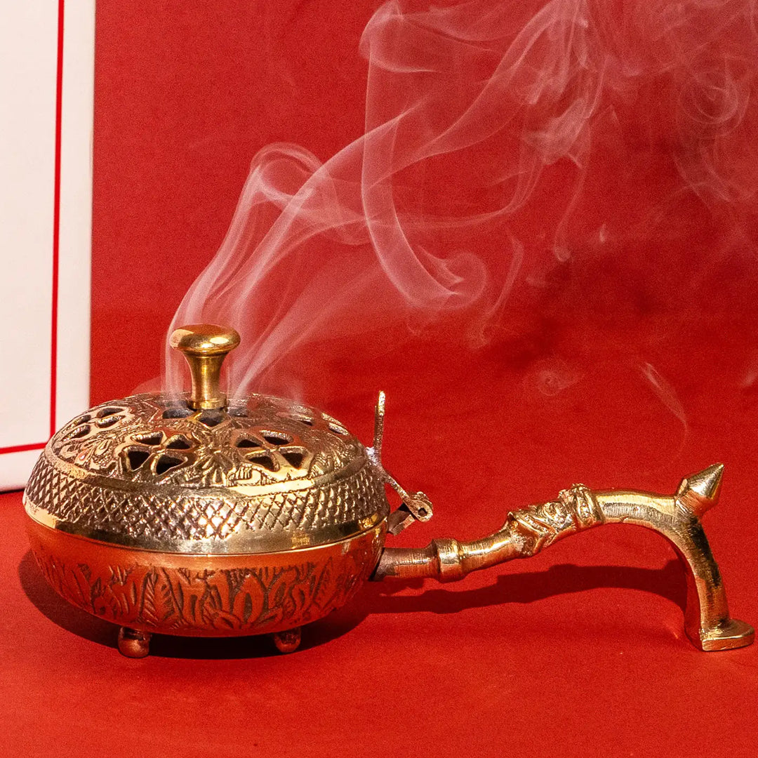 Handmade Brass Dhoop & Loban Fumer