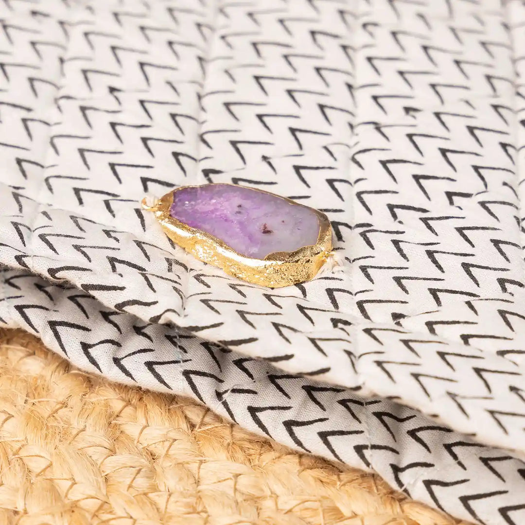 Black And White Cotton Ecofriendly Travel Pouch Multipurpose Organizer | 9 x 7 inch