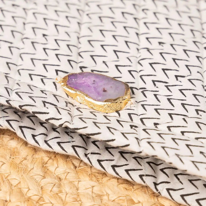 Black And White Cotton Ecofriendly Travel Pouch Multipurpose Organizer | 9 x 7 inch