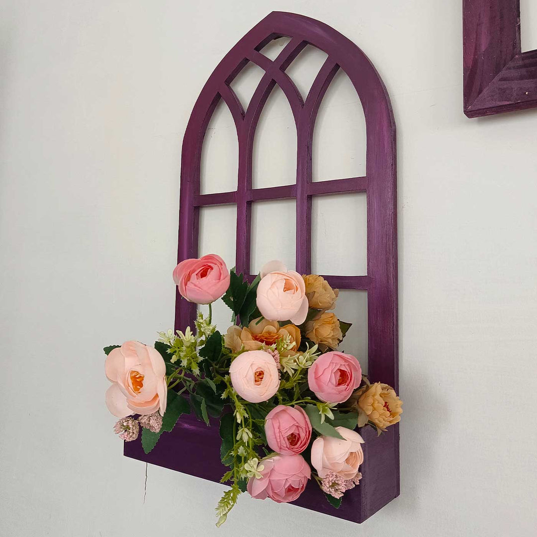 Hand-Painted Minimalist Wooden Frame With Shelf