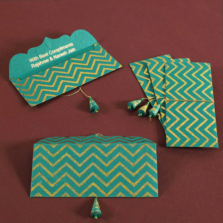 Personalized Handmade Zig Zag Paper Envelopes | Set Of 10