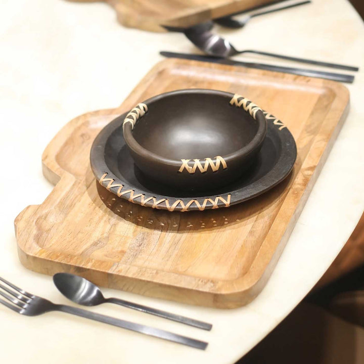 Handmade Picture Perfect Wooden Dinner Set | Set Of 3