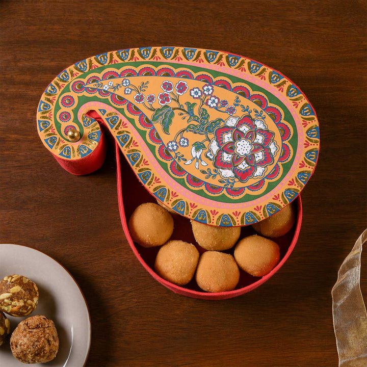 Handmade Paisley Shaped Paper Gift Box