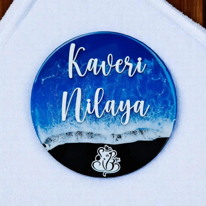 Personalized Ocean Theme Resin Name Plate