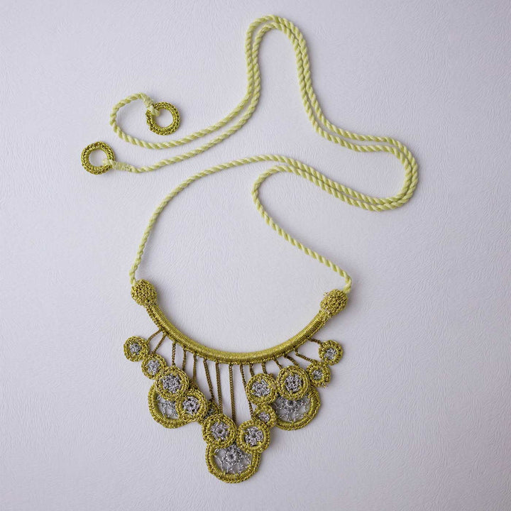 Handmade Crochet Shimmer Araa Necklace