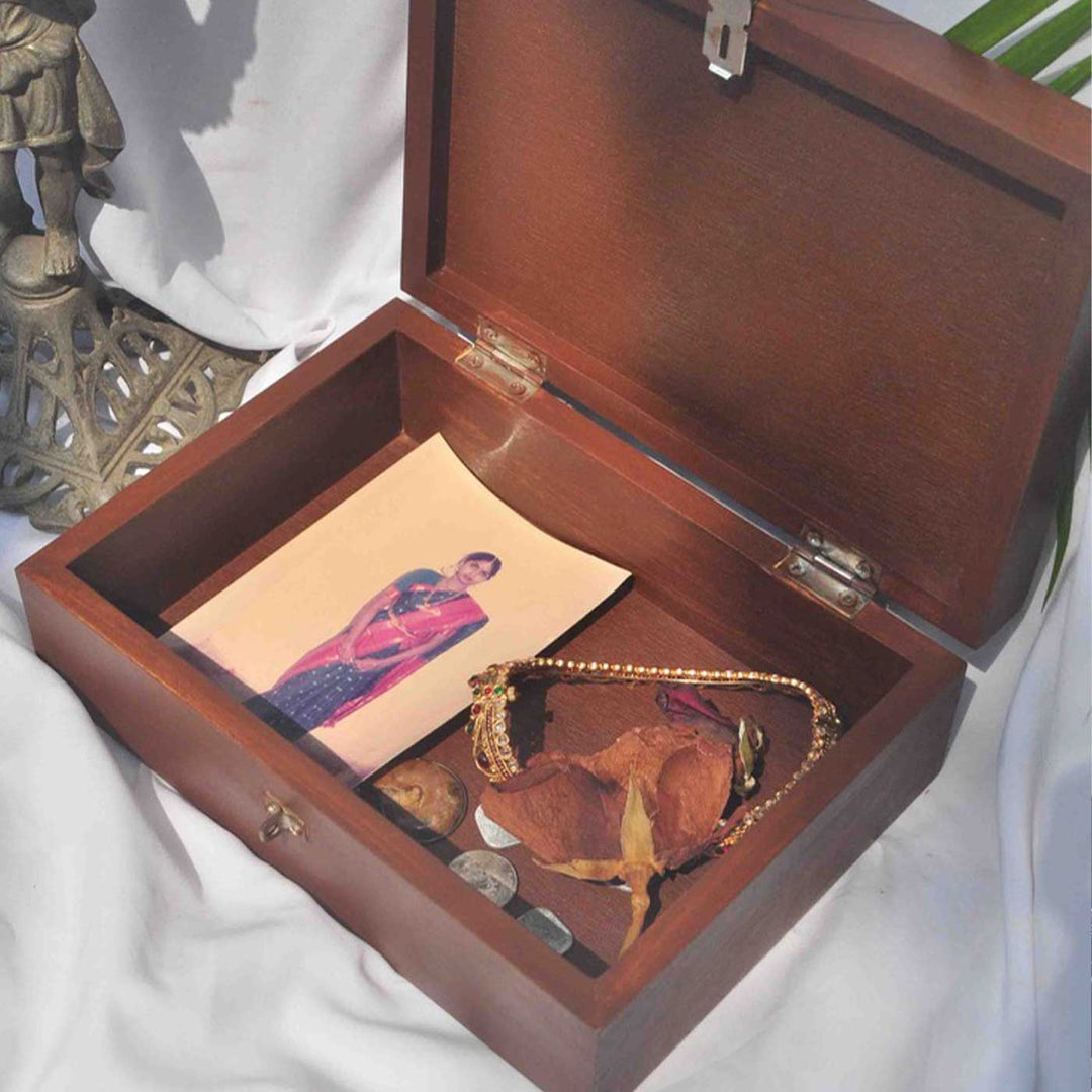 Personalized Bougainvillea Mornings Wooden Trinket Box