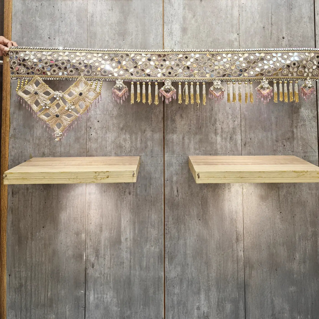 Handmade Mirror Work Gold & Silver Designer Toran