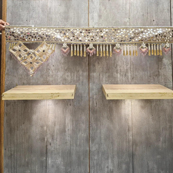 Handmade Mirror Work Gold & Silver Designer Toran