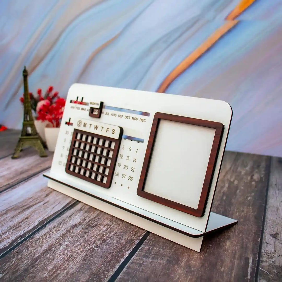 Photo Personalized Calendar Theme Wooden Decorative Plaque