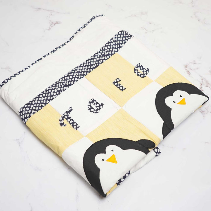 Personalized Penguin Theme Cotton Quilt For Kids