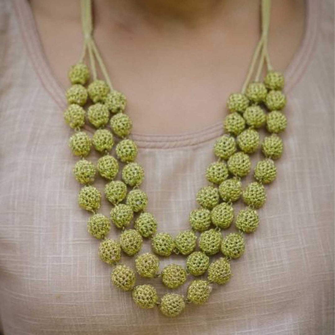 Handmade Crochet Gold Aadya Necklace