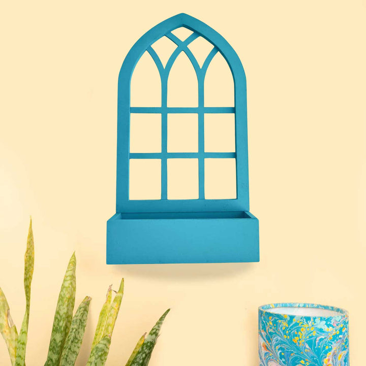 Hand-Painted Minimalist Wooden Frame With Shelf