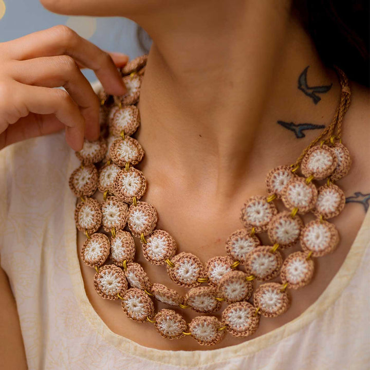 Handmade Crochet Earth Mausam Necklace