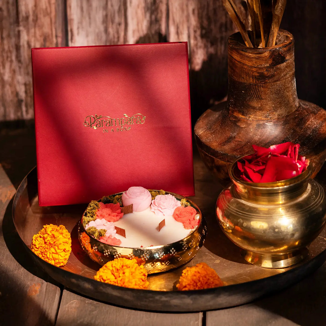 Premium Tyohar Diwali Gift Hamper | Includes 1 Urli Diya, 1 Incense Fumer, 1 Dhoop Cones Pack