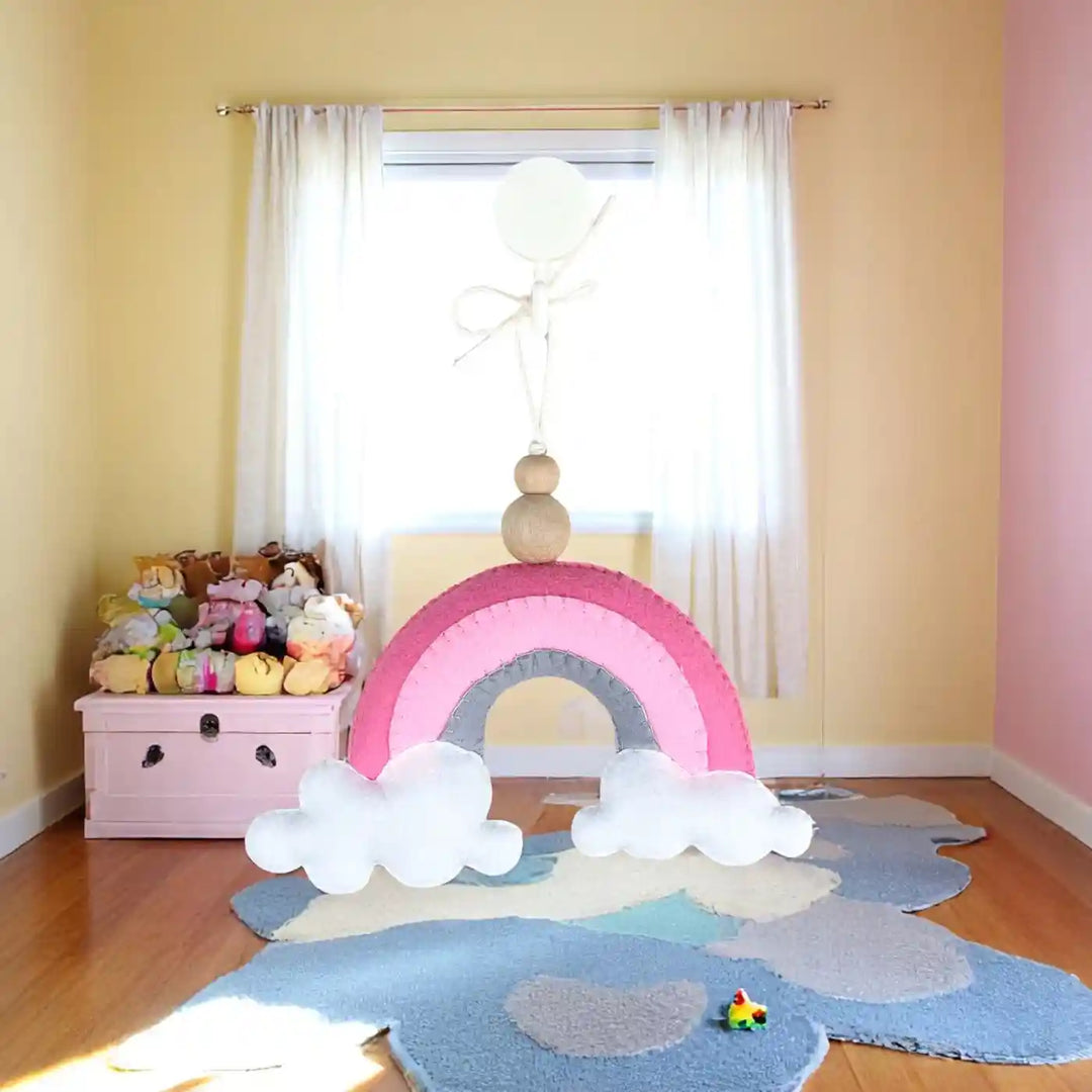 Handmade Rainbow Felt Hanging For Kids