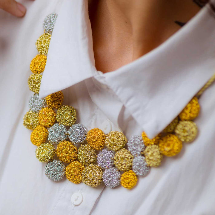 Handmade Crochet Gold Zuri Necklace