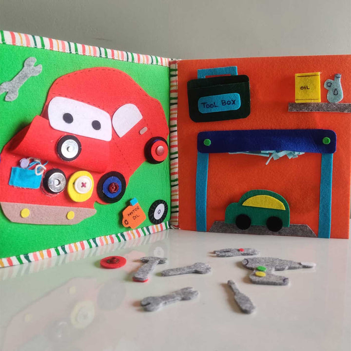 Handmade Vehicles Activity Book Felt Toy