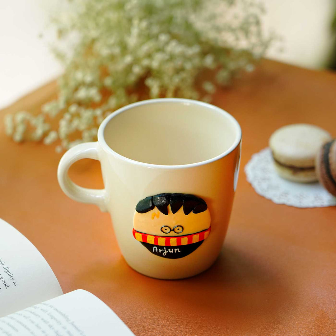 Personalized Hand-Painted Polymer Clay Harry Potter Theme Ceramic Mug