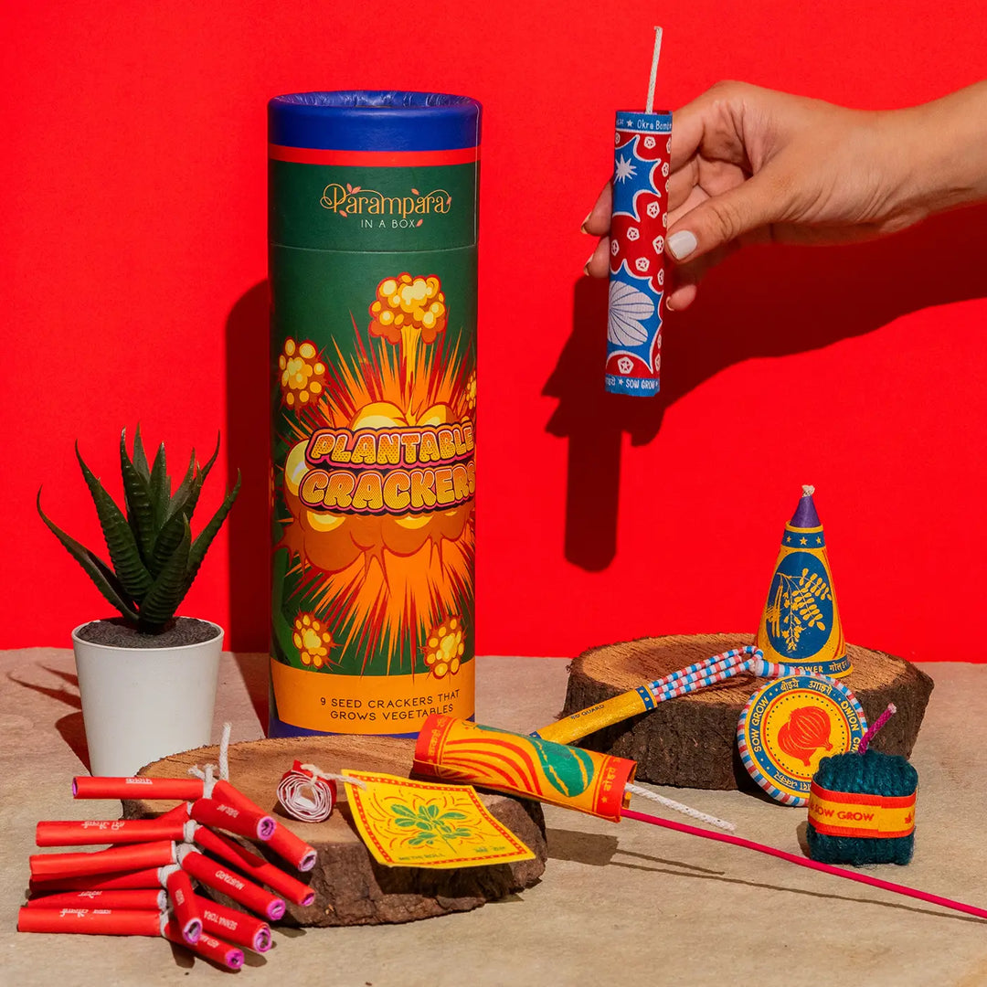 Plantable Fire Crackers Gift Hamper For Diwali | Includes 8 Crackers