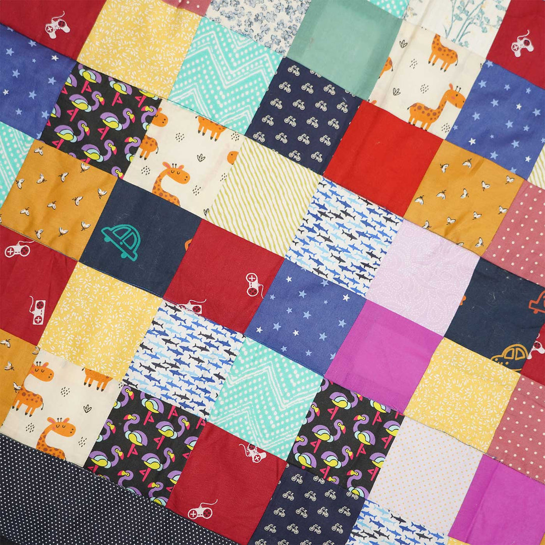 Personalized Bear Family Theme Cotton Quilt For Kids