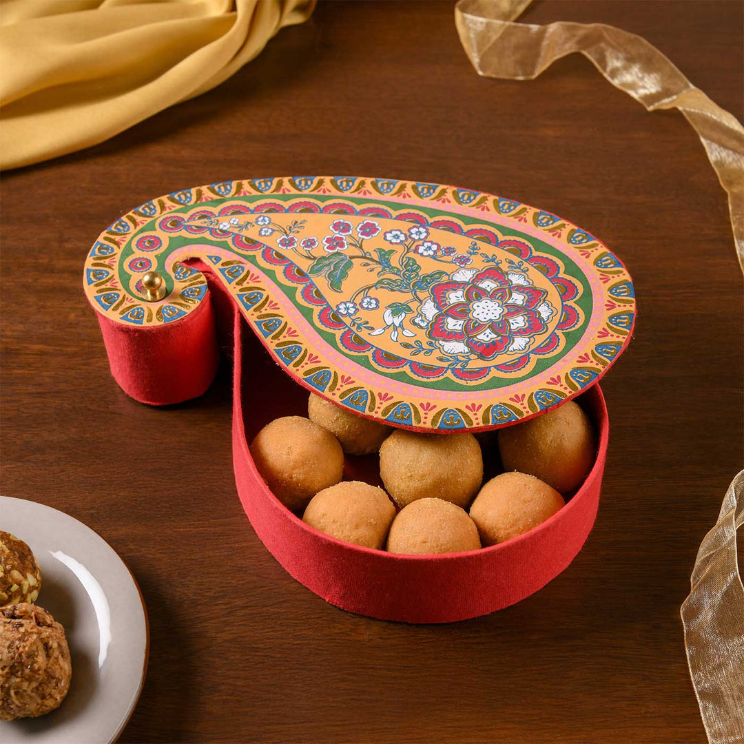 Handmade Paisley Shaped Paper Gift Box