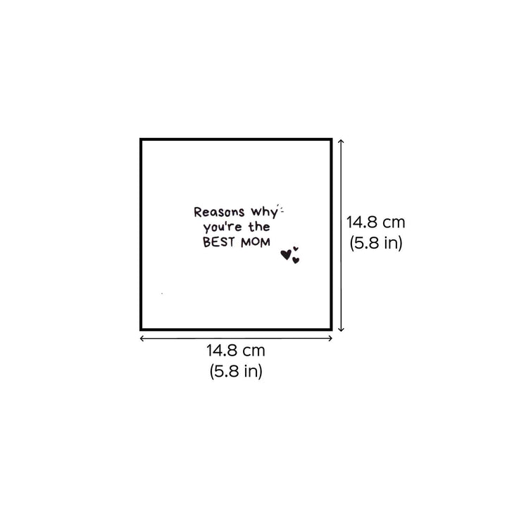 Handmade 50 Reasons Why You Are The Best Paper Greeting Card For Mothers