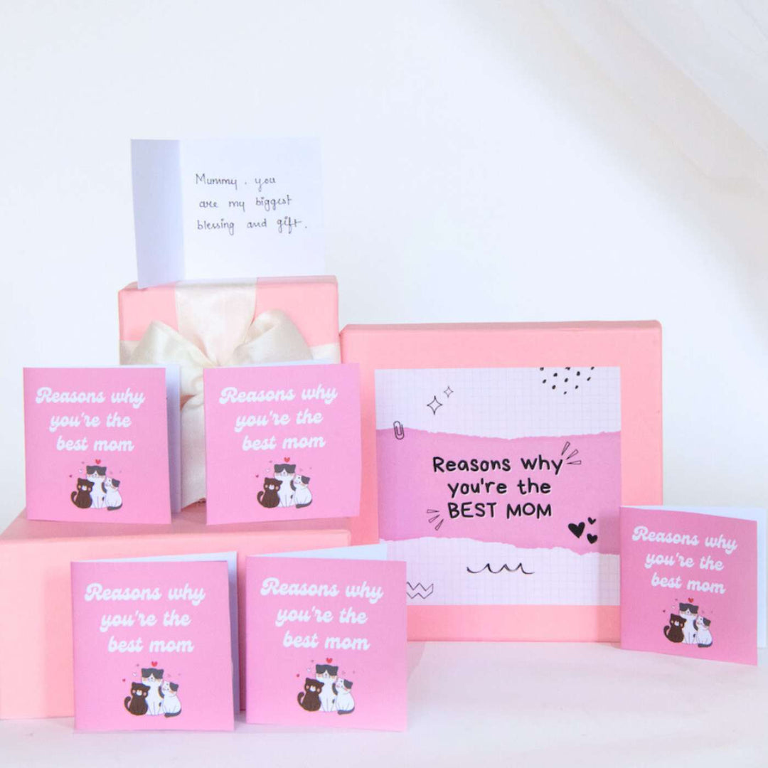 Handmade 50 Reasons Why You Are The Best Paper Greeting Card For Mothers