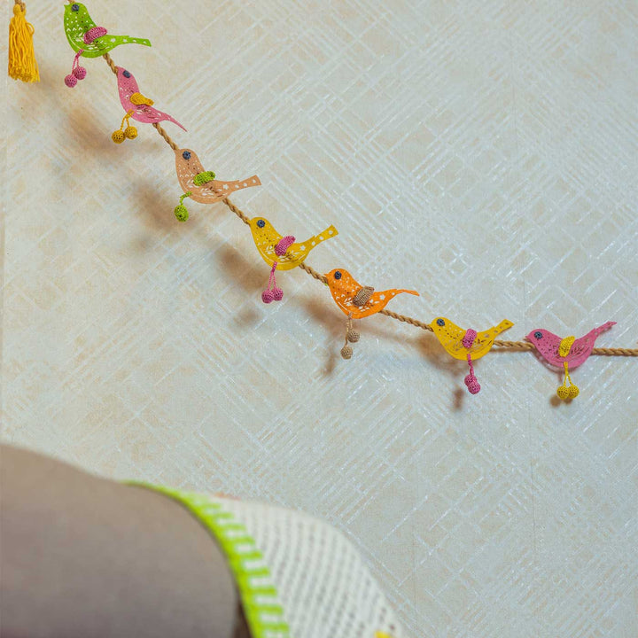 Handmade Crochet Birds Feather Design Bunting