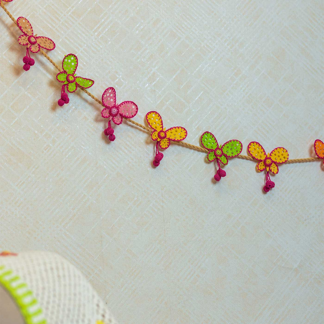 Handmade Crochet Colourful Buterflies Design Bunting