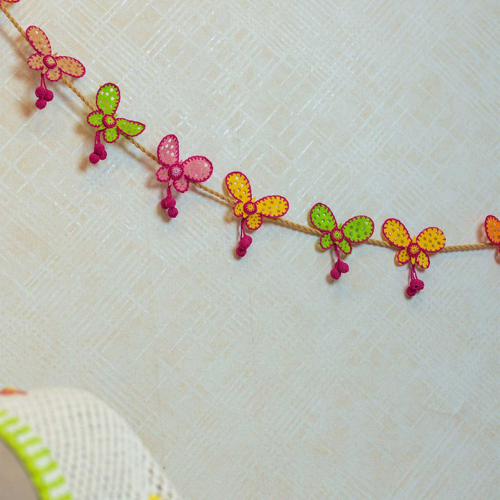 Handmade Crochet Colourful Buterflies Design Bunting