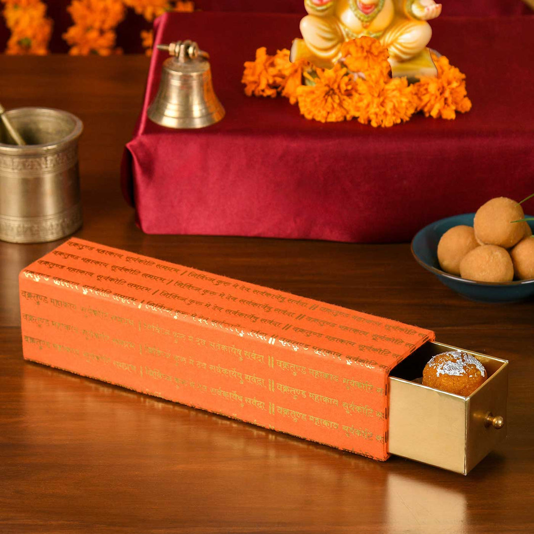 Handmade Mantra Slider Paper Gift Box