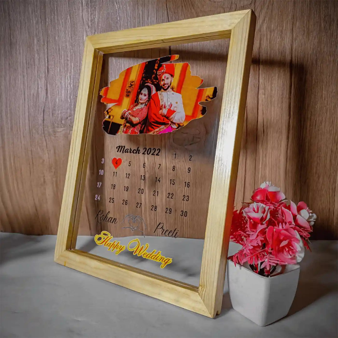 Photo Personalized Printed Calendar Theme Acrylic Decorative Plaque