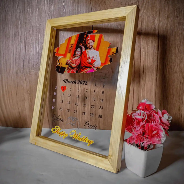 Photo Personalized Printed Calendar Theme Acrylic Decorative Plaque