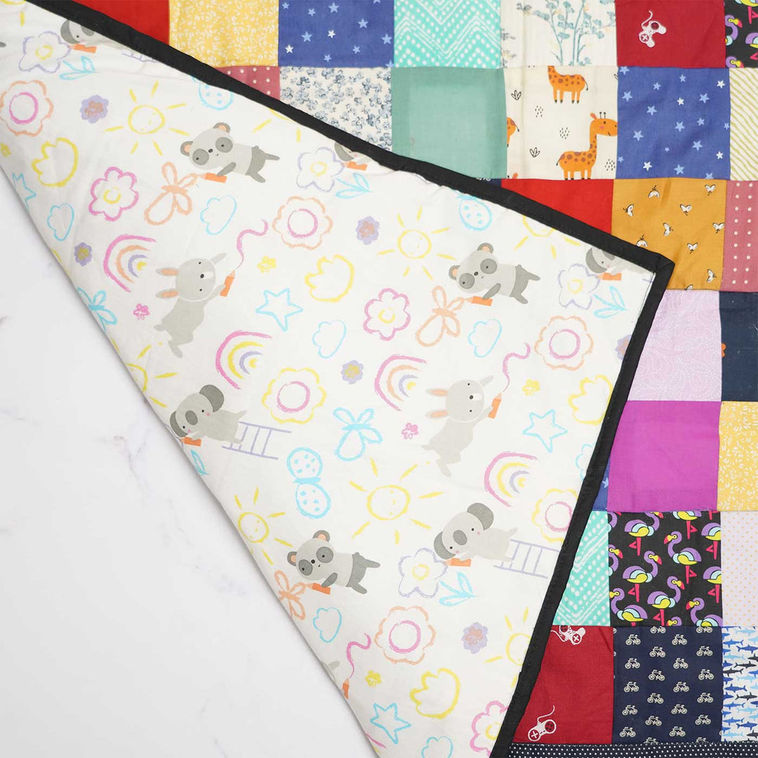 Personalized Bear Family Theme Cotton Quilt For Kids