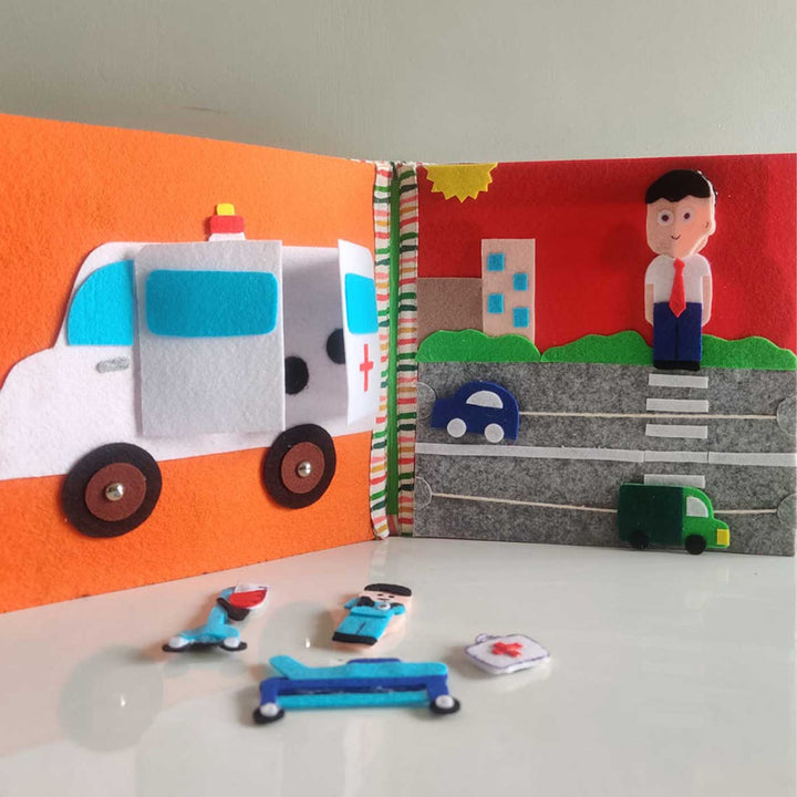 Handmade Vehicles Activity Book Felt Toy