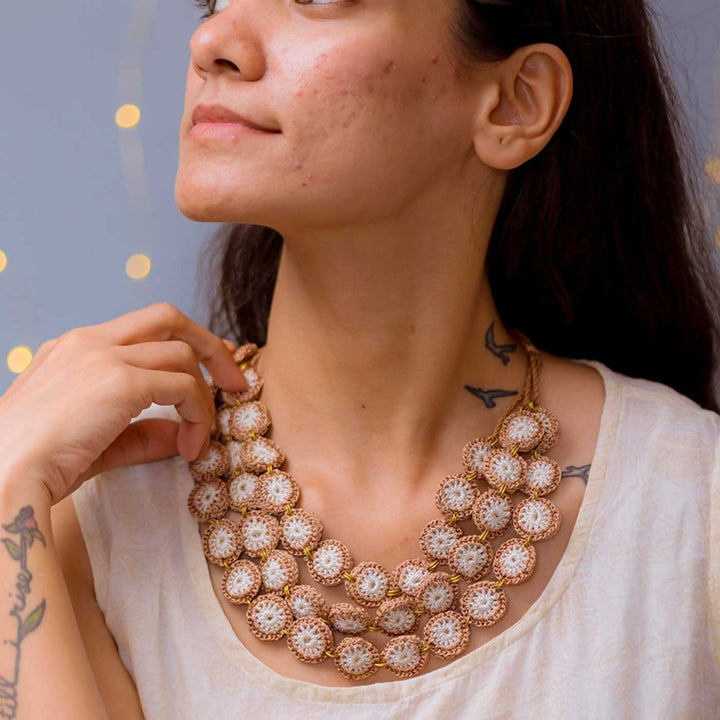 Handmade Crochet Earth Mausam Necklace