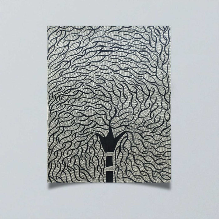 22 x 30 Inch | The Eternal Tree | Original Hand Painted Madhubani Painting | Natural Pigments On Paper