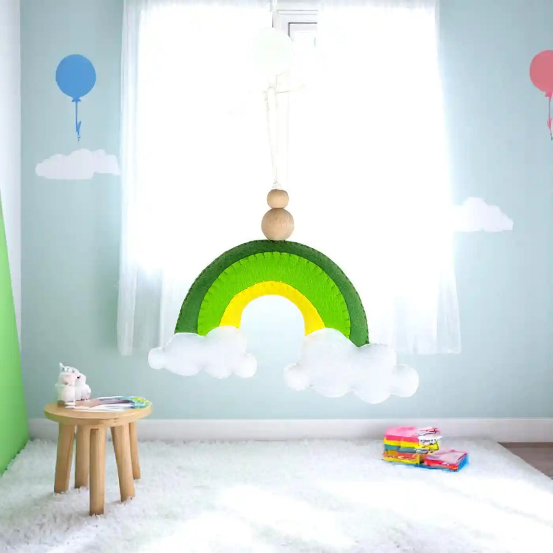 Handmade Rainbow Felt Hanging For Kids