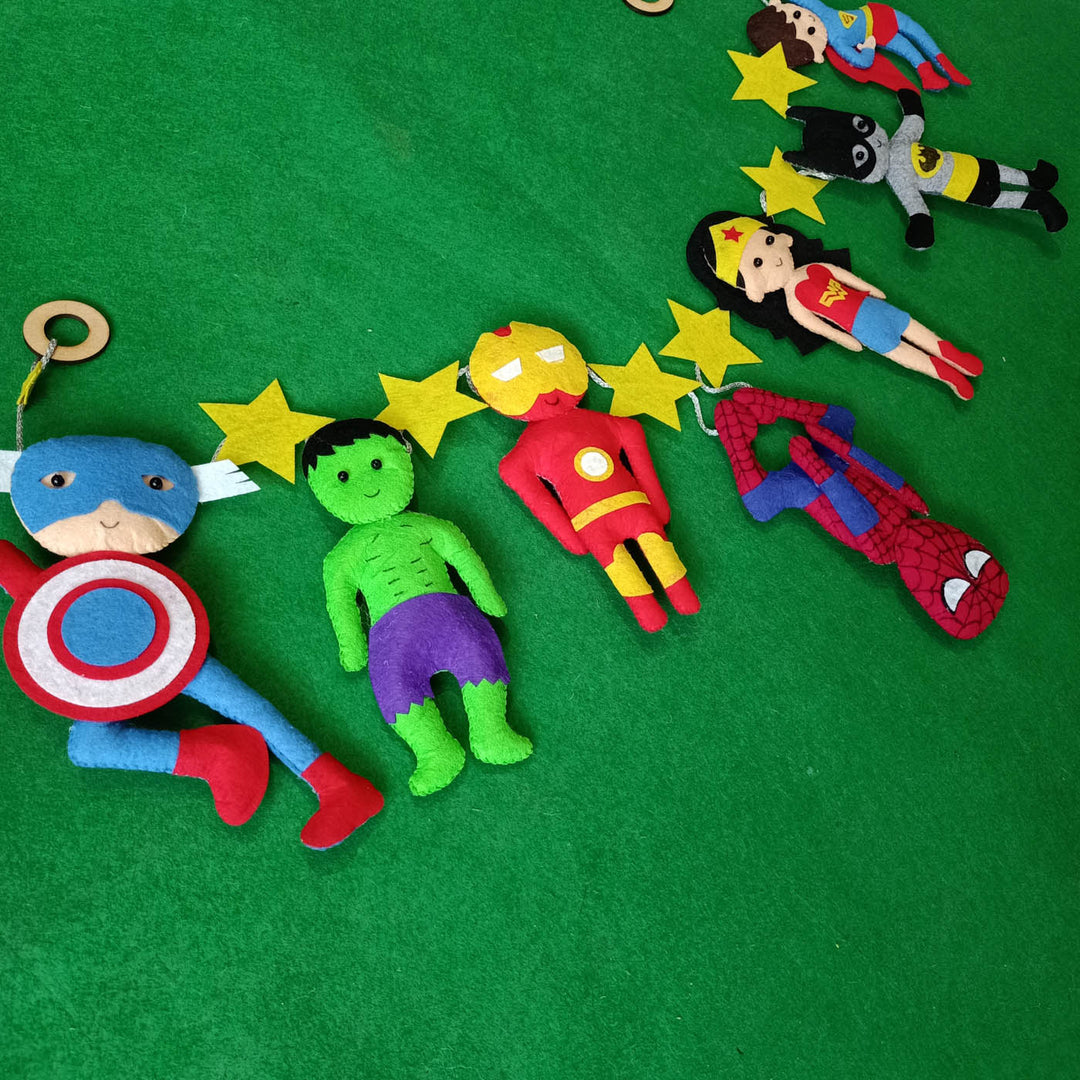Handmade Superhero Felt Kids Bunting