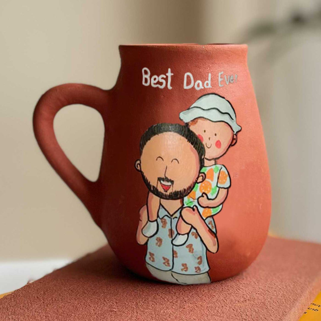 Personalised Terracotta Mugs with Photo Based Caricatures