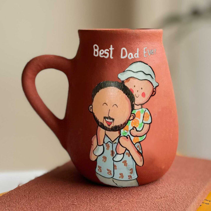 Personalised Terracotta Mugs with Photo Based Caricatures