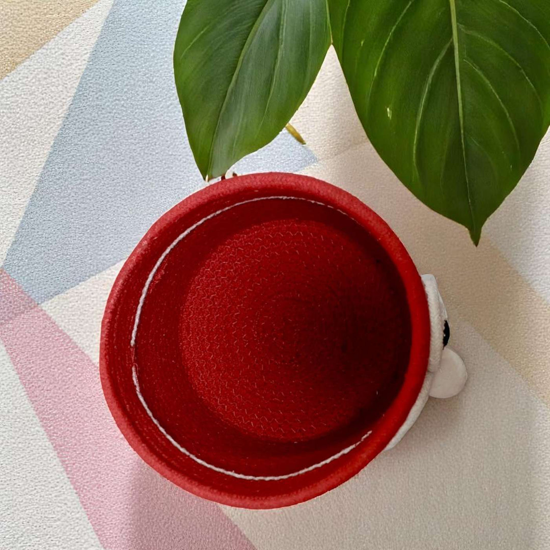 Bunny Coil Basketry Handmade Cotton Rope Basket For Kids