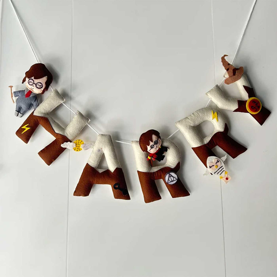 Personalized Hogwarts Hues Bunting Garland Felt Bunting Garland For Kids - Hanging Name Banner Display