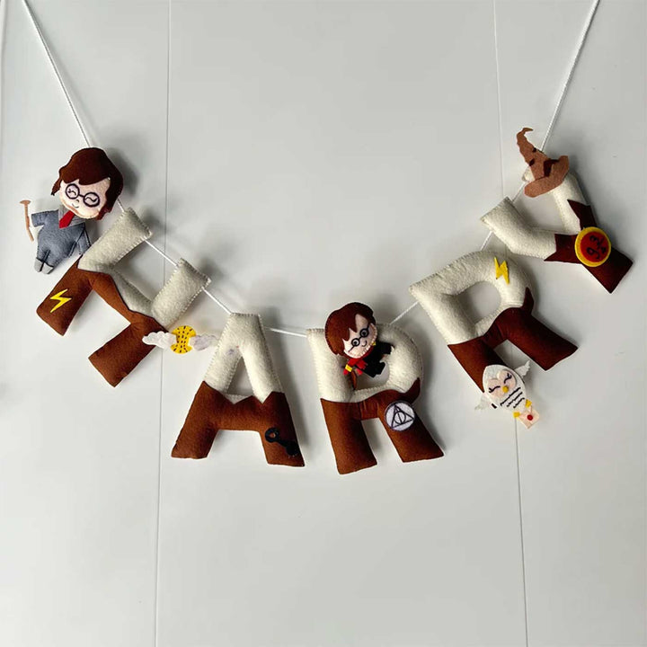 Personalized Hogwarts Hues Bunting Garland Felt Bunting Garland For Kids - Hanging Name Banner Display
