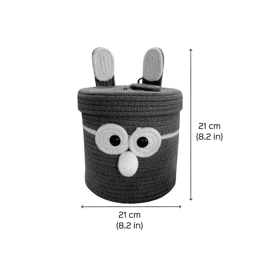 Bunny Coil Basketry Handmade Cotton Rope Basket For Kids