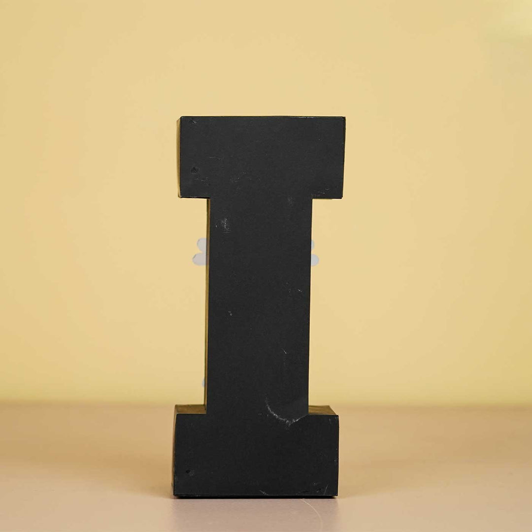 Personalized Printed Minnie 3D Cardstock Monogram For Kids - Front View on Surface