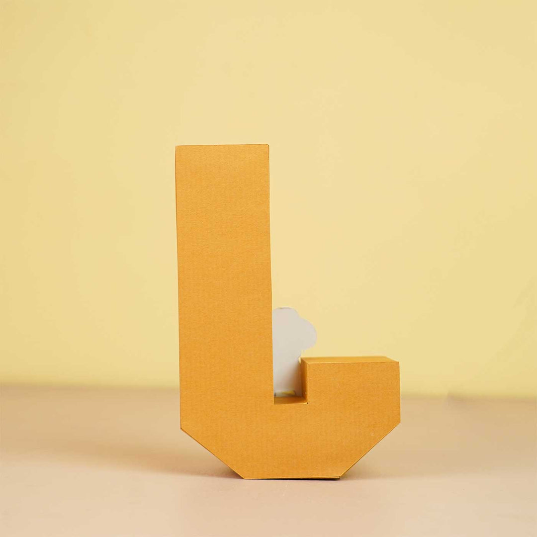 Personalized Printed Farm Theme For Girl 3D Cardstock Monogram - Front View on Flat Surface