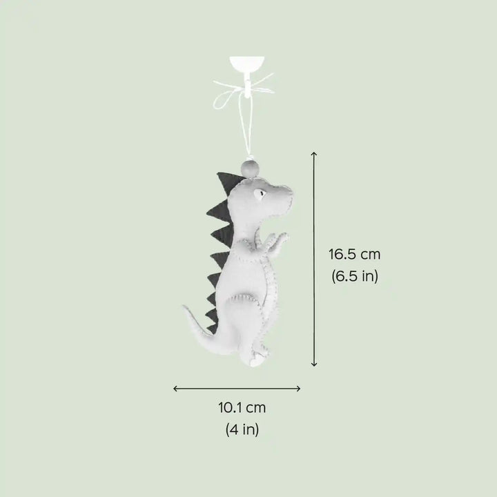 Handmade T-Rex Dinosaur Felt Hanging For Kids