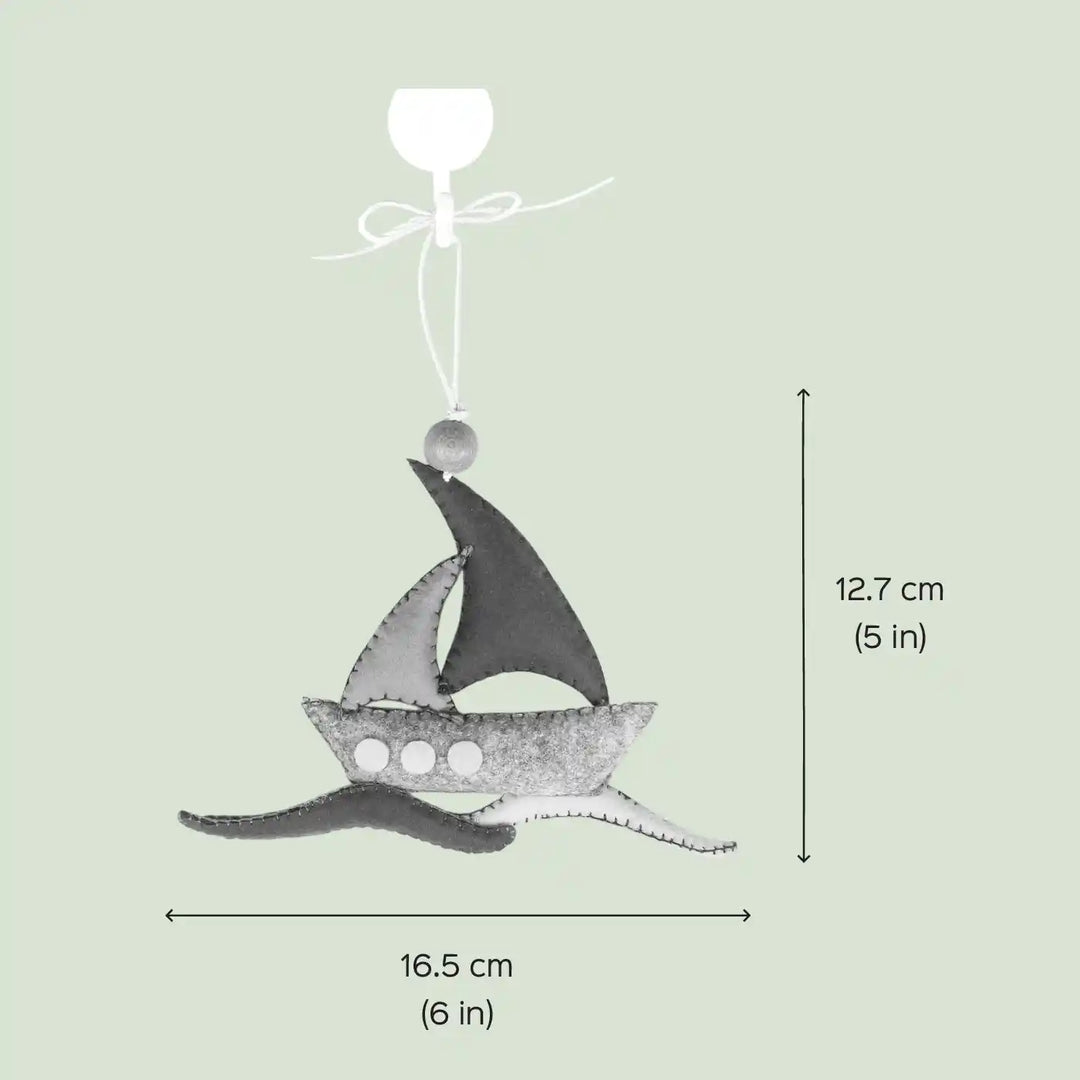 Handmade Boat Felt Hanging For Kids